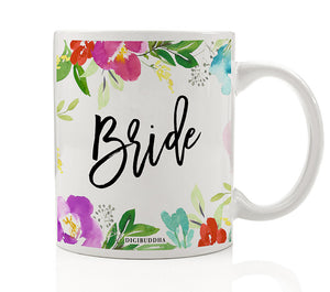 Pretty Floral Bride Mug