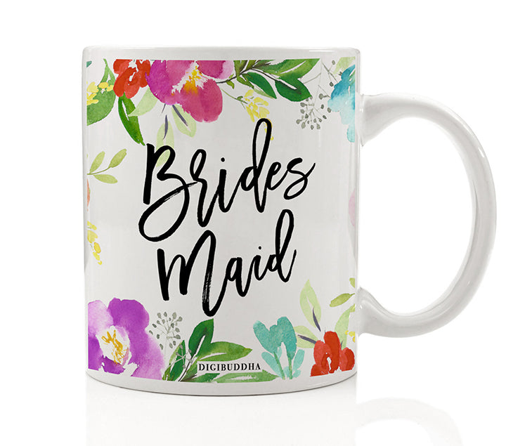 Pretty Floral Bridesmaid Mug