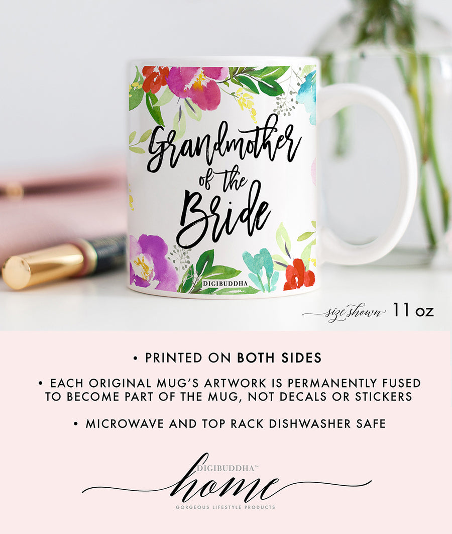 Floral Grandmother of the Bride Mug