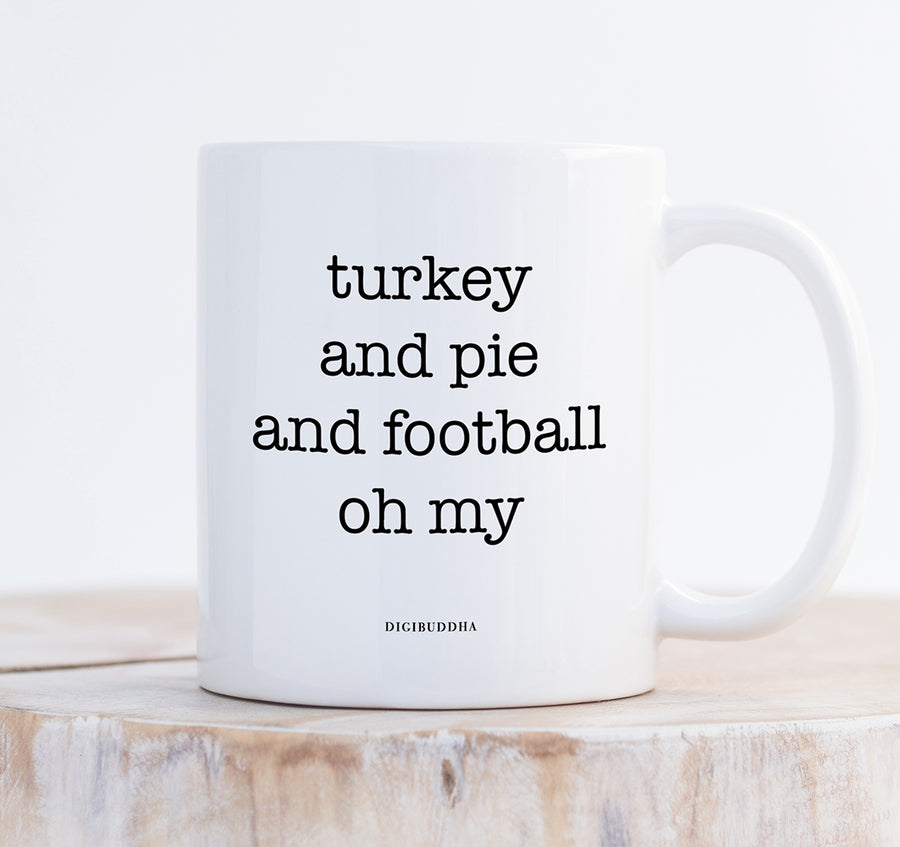 Turkey Pie And Football Mug