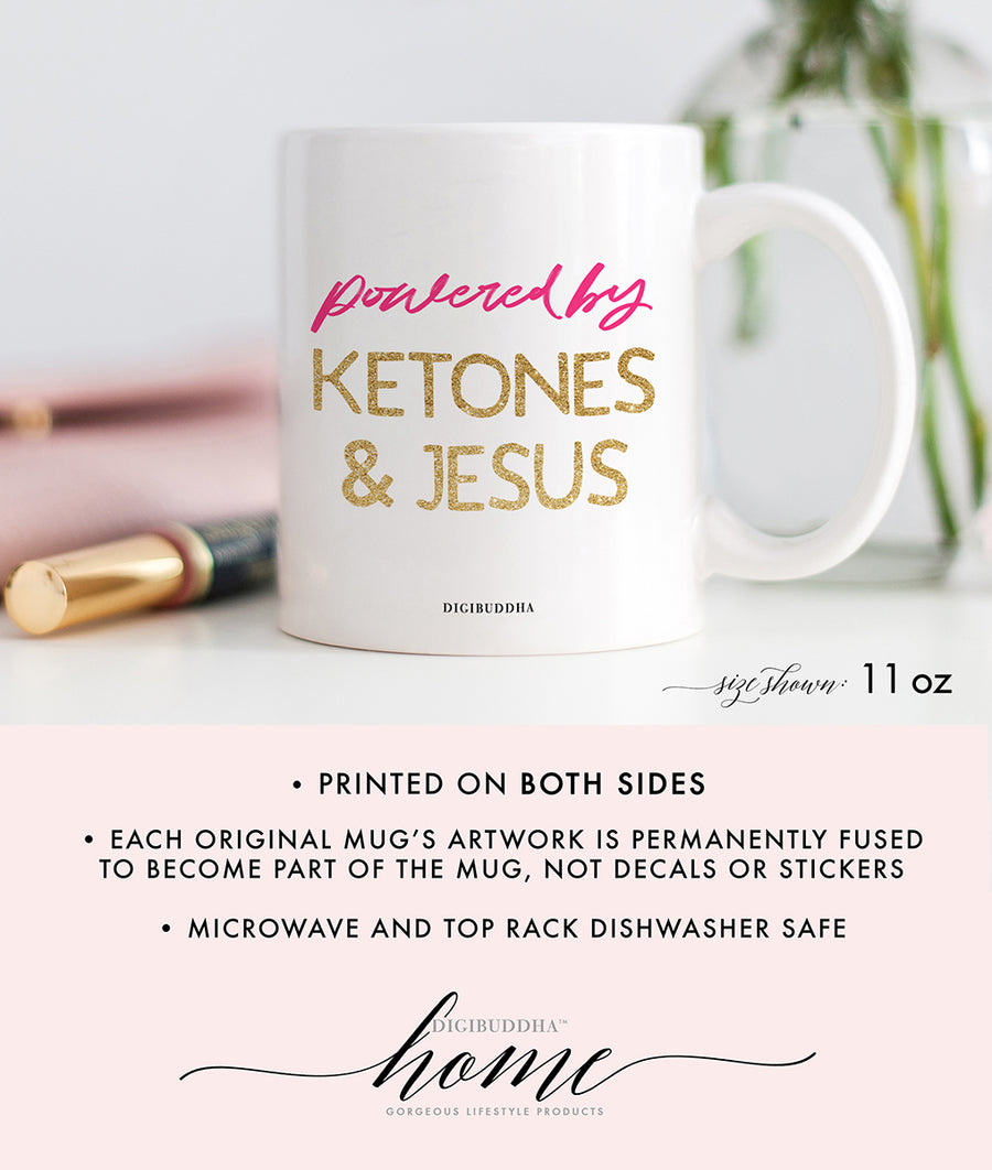 Powered By Ketones & Jesus Mug