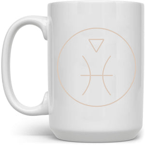 Pisces Zodiac Symbol Mug