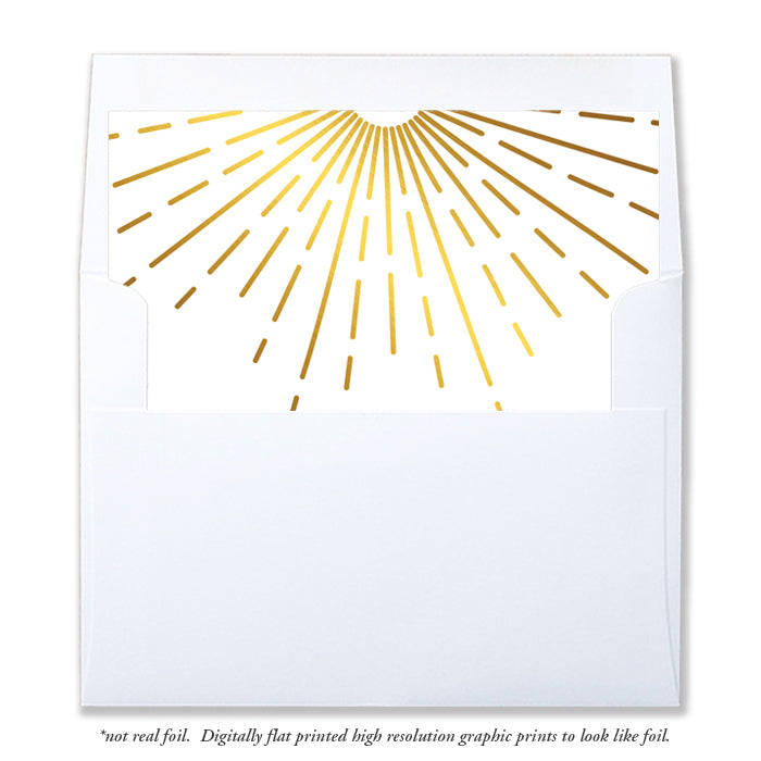 "Dixie" Gold Starburst Envelope Liners