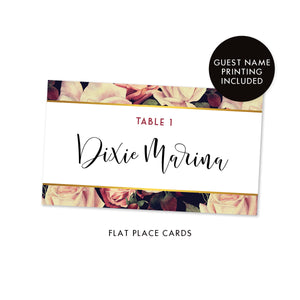 Vintage Rose Place Cards | Dixie