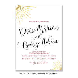 "Dixie" Floral Wedding Invitation