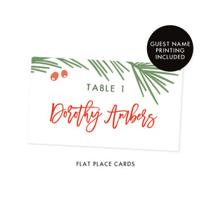 White Holiday Place Cards | Dorothy