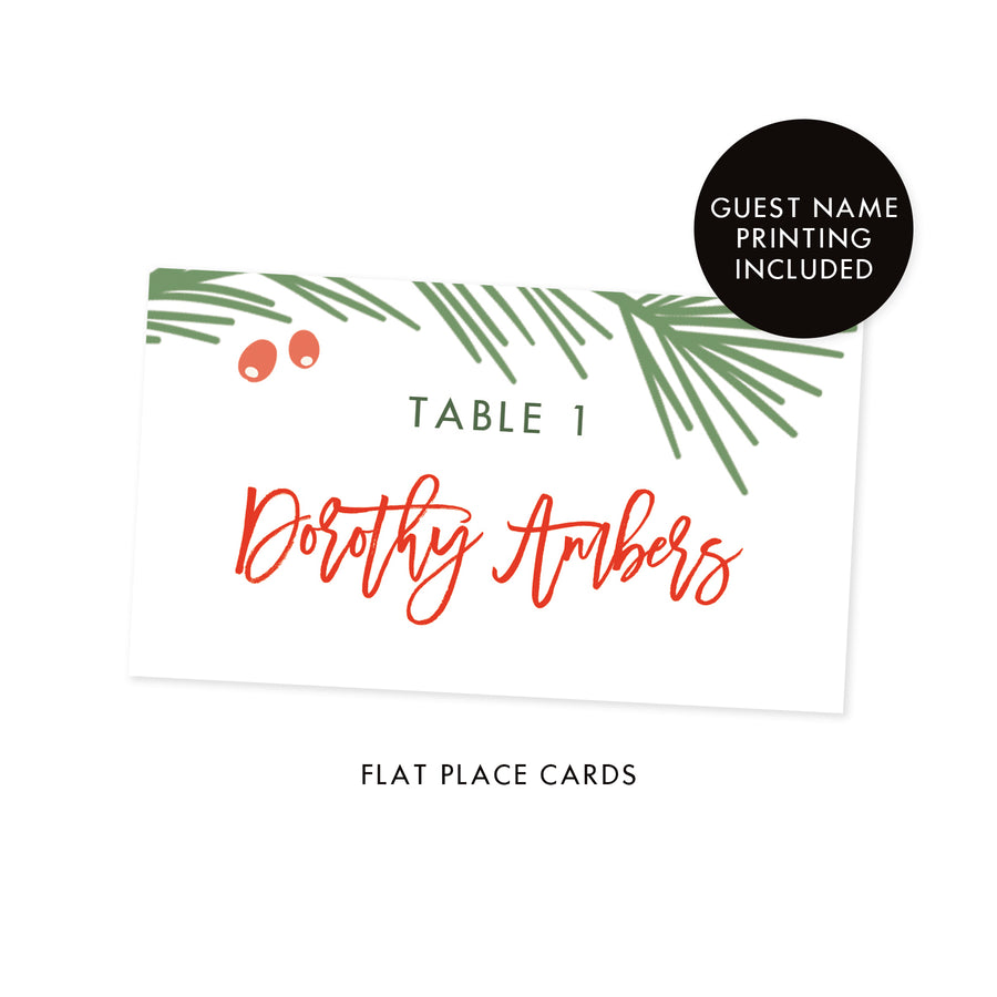 White Holiday Place Cards | Dorothy