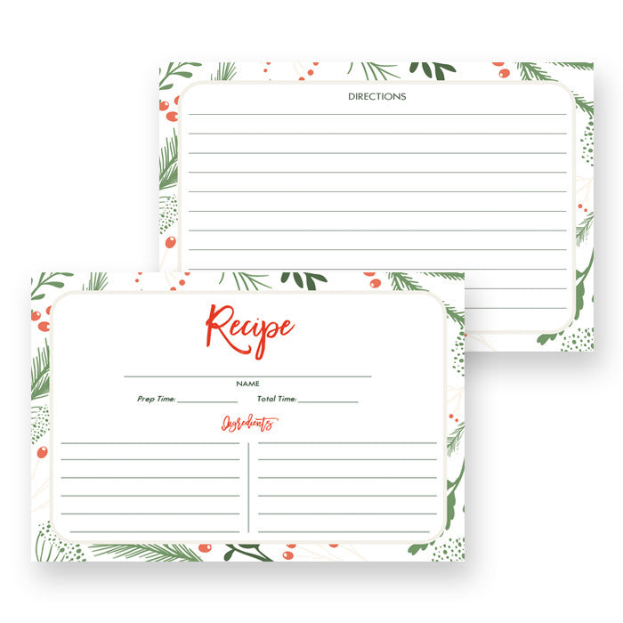 Holiday Recipe Cards |  Dorothy White