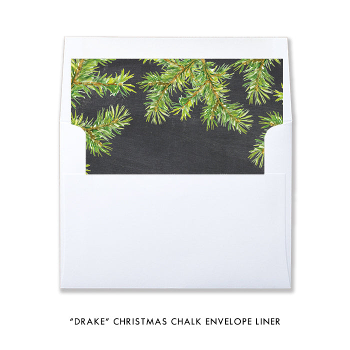Peace Branches Chalk Photo Holiday Card | Drake