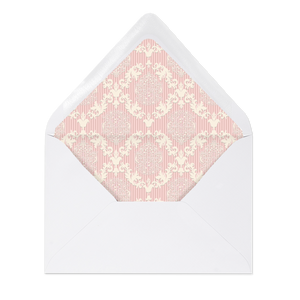 "Dylan" Pink Damask Envelope Liners