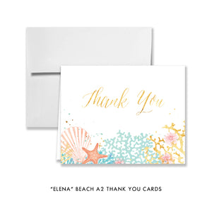 "Elena" Beach Thank You Card