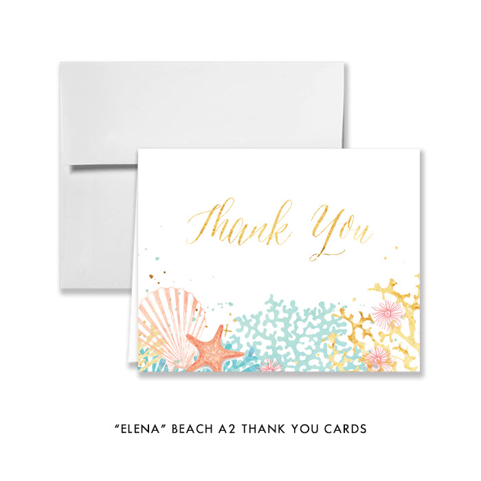 "Elena" Beach Thank You Card
