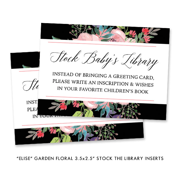 "Elise" Garden Floral Baby Shower Invitation