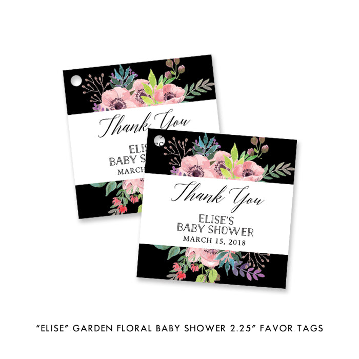 "Elise" Garden Floral Baby Shower Invitation