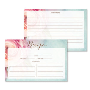 Floral Recipe Cards |  Evelyn Pink Peony