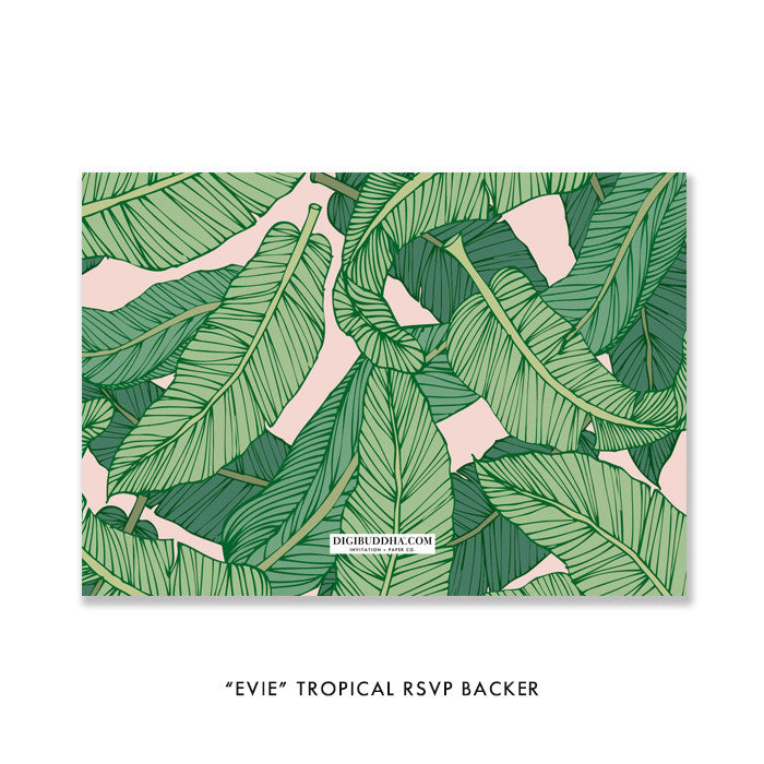 "Evie" Tropical RSVP Card