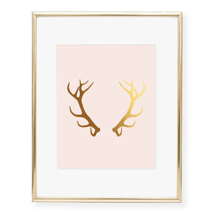 Antlers Foil Art Print