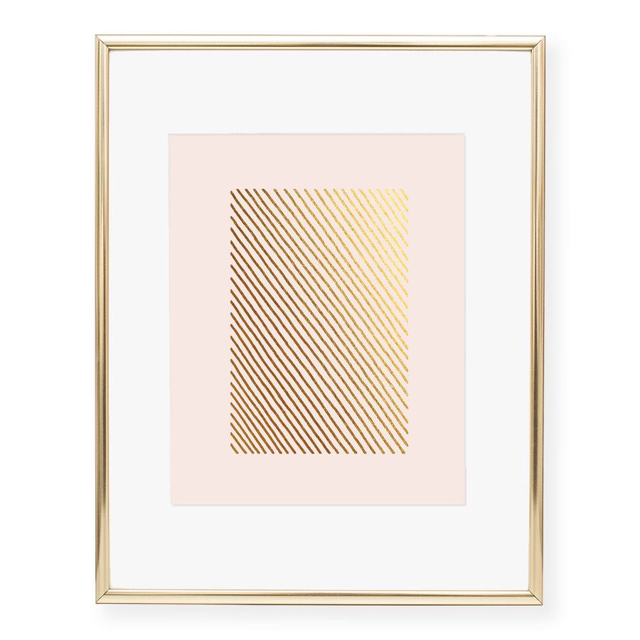 Diagonal Lines Foil Art Print
