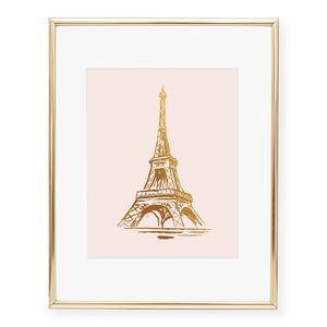 Eiffel Tower Foil Art Print