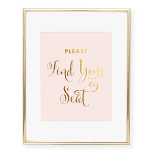 Find Your Seat Foil Art Print
