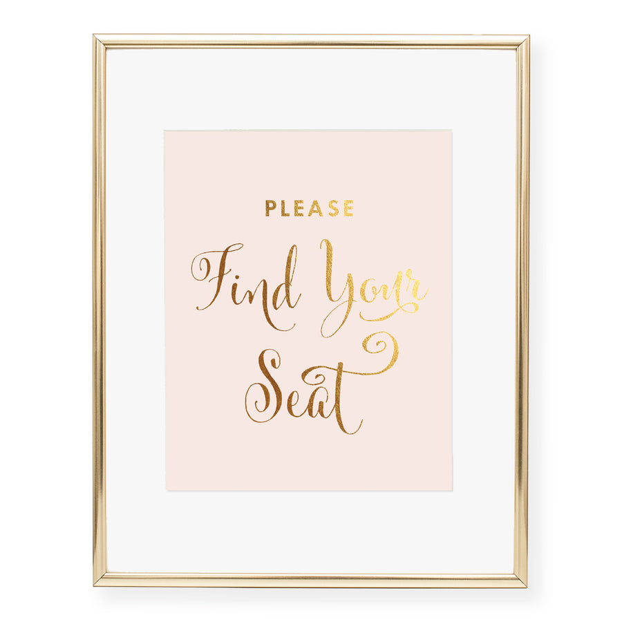 Find Your Seat Foil Art Print