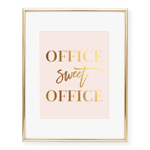 Office Sweet Office Foil Art Print
