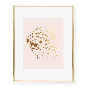 Paint Splatters Foil Art Print