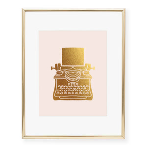 Typewriter Foil Art Print