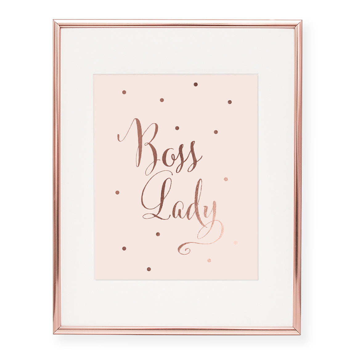 Boss Lady Gold Foil Art Print Poster Real Foil Pressed Luxe Decor