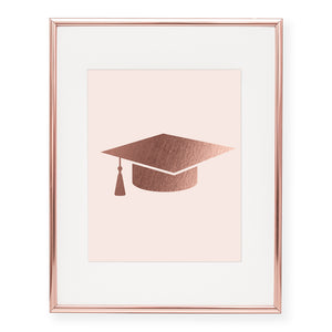 Graduation Cap Foil Art Print