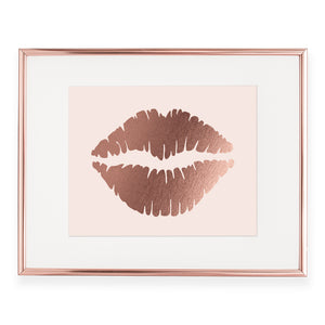 Lips Foil Art Print