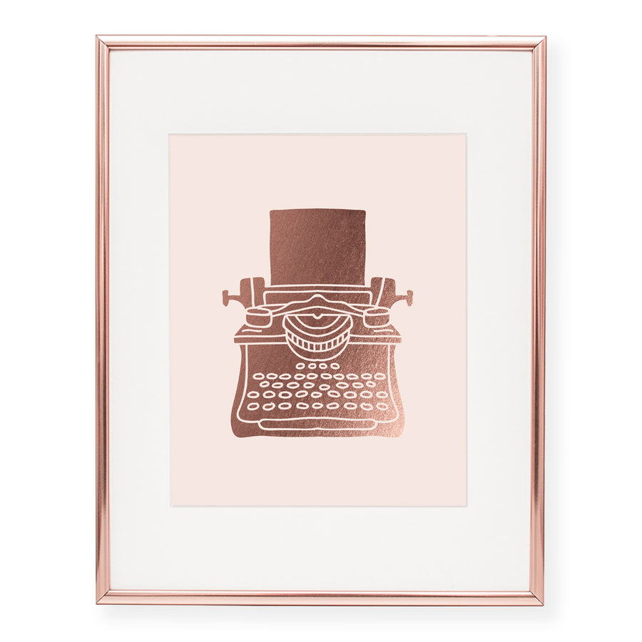 Typewriter Foil Art Print