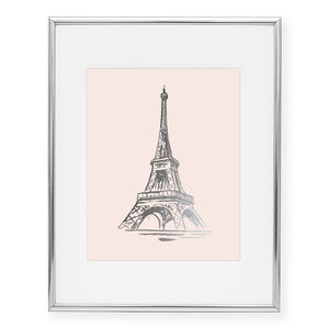 Eiffel Tower Foil Art Print