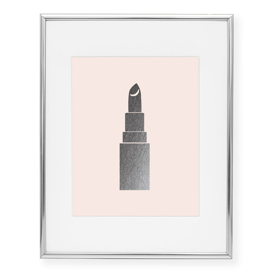 Lipstick Foil Art Print