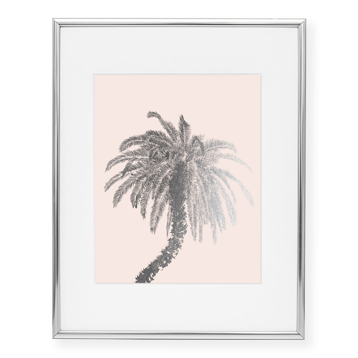 Palm Tree Foil Pressed Art Print Poster Wall Tropical Modern Art ...