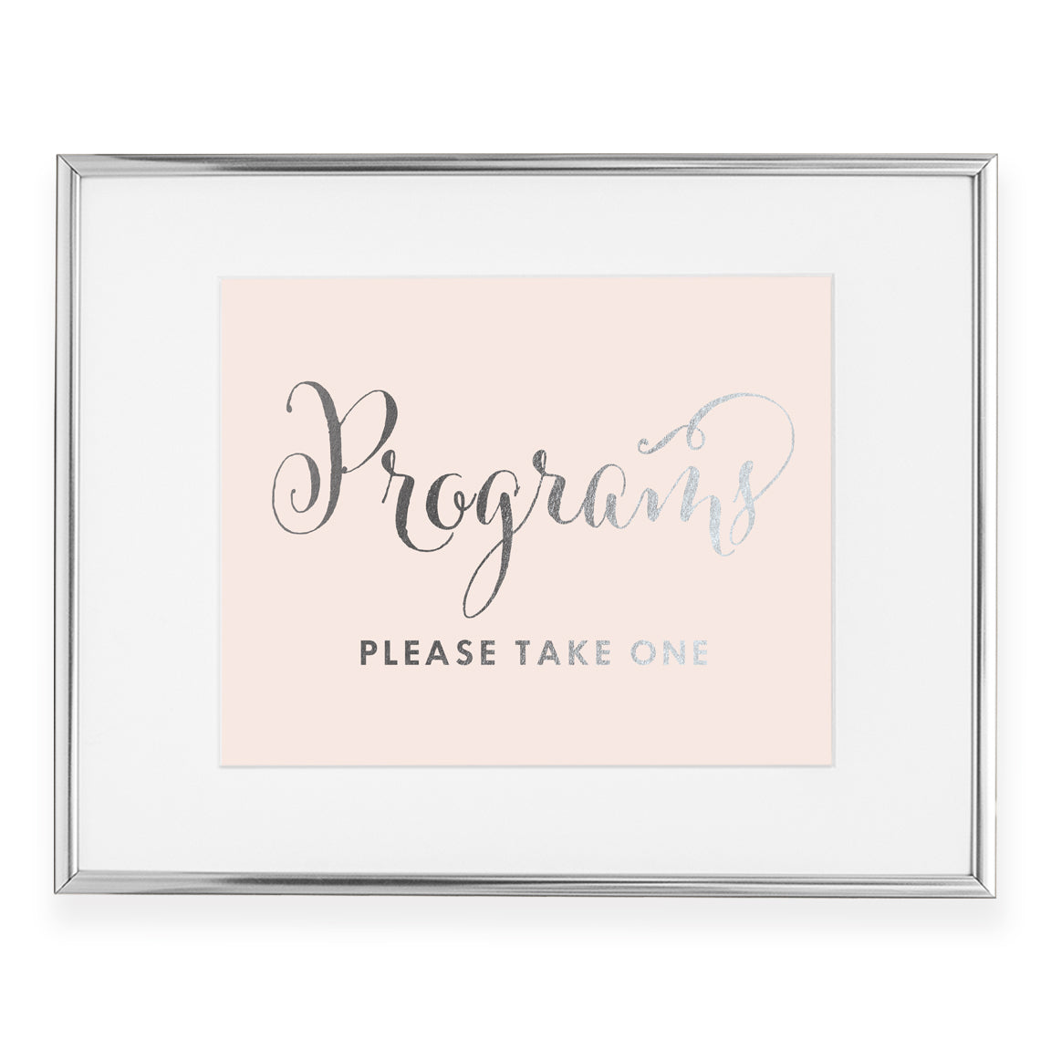 Programs Sign Foil Art Print Wedding Party Signage Poster – Digibuddha