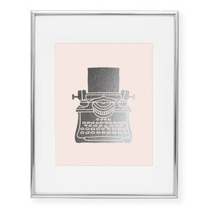 Typewriter Foil Art Print