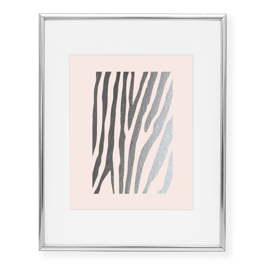 Zebra Print Foil Art Print