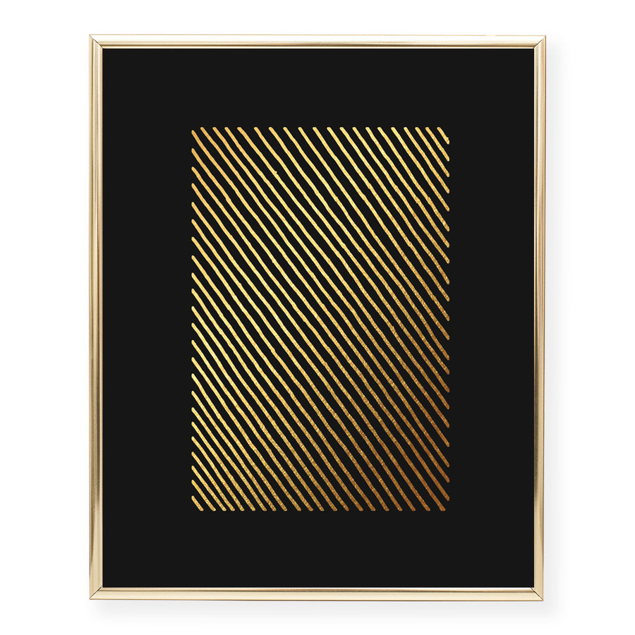 Diagonal Lines Foil Art Print
