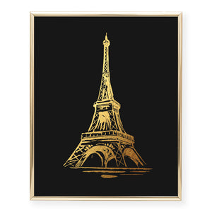 Eiffel Tower Foil Art Print