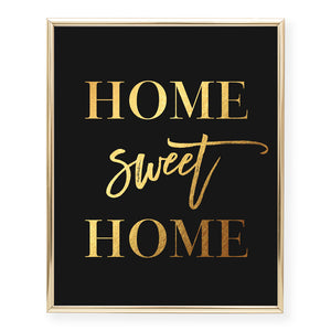 Home Sweet Home Foil Art Print