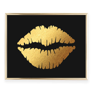Lips Foil Art Print