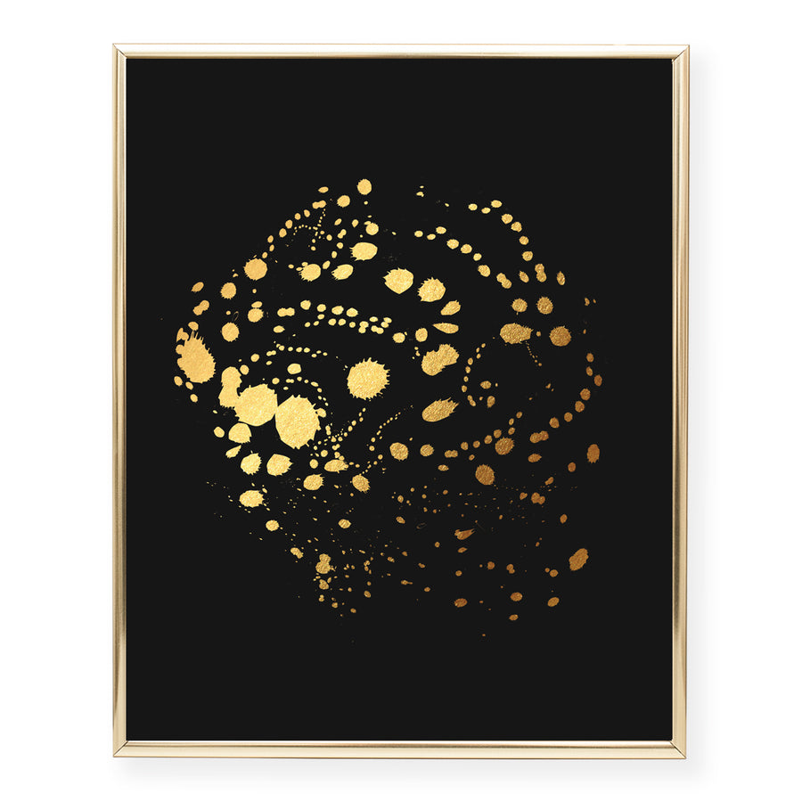 Paint Splatters Foil Art Print