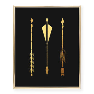 Three Arrows Foil Art Print