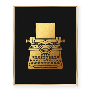 Typewriter Foil Art Print