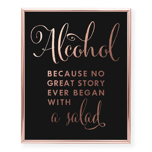 Alcohol Quote Foil Art Print