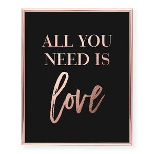 All You Need Is Love Foil Art Print