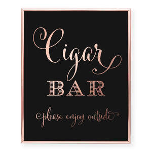 Cigar Bar Foil Art Print