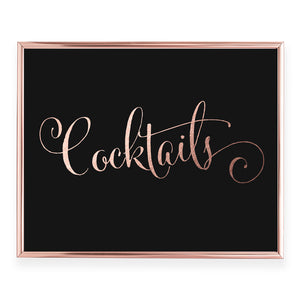 Cocktails Foil Art Print