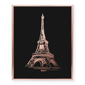 Eiffel Tower Foil Art Print